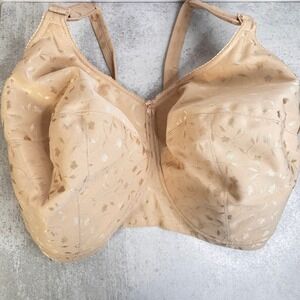 Elila Full Coverage Bra 44O Sidney Nude Floral Jacquard Softcup  Style 1305